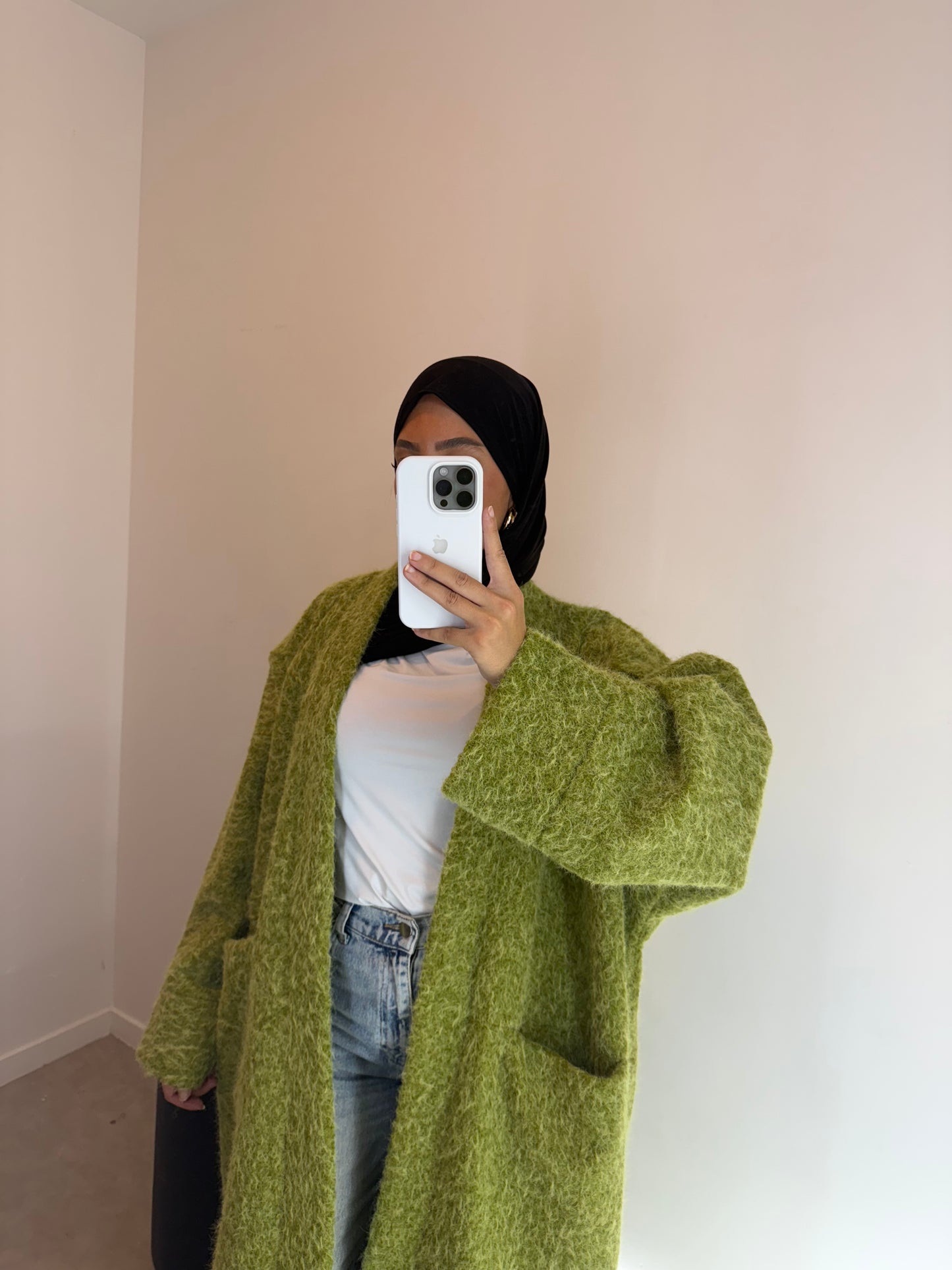 Manteau vert long