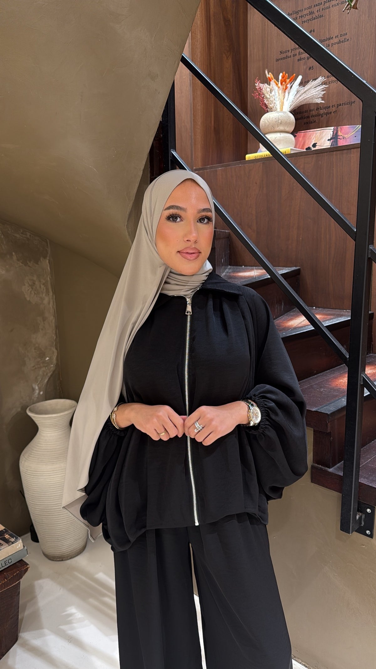 Ensemble noir oversize