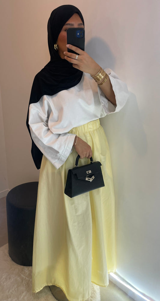 Jupe JAUNE avec poche