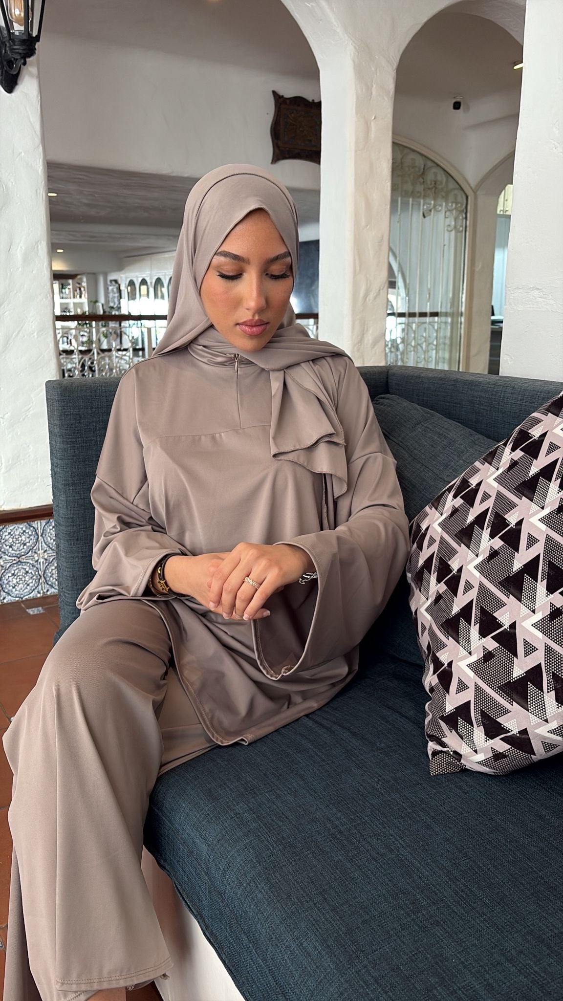 Burkini 3 pièces taupe