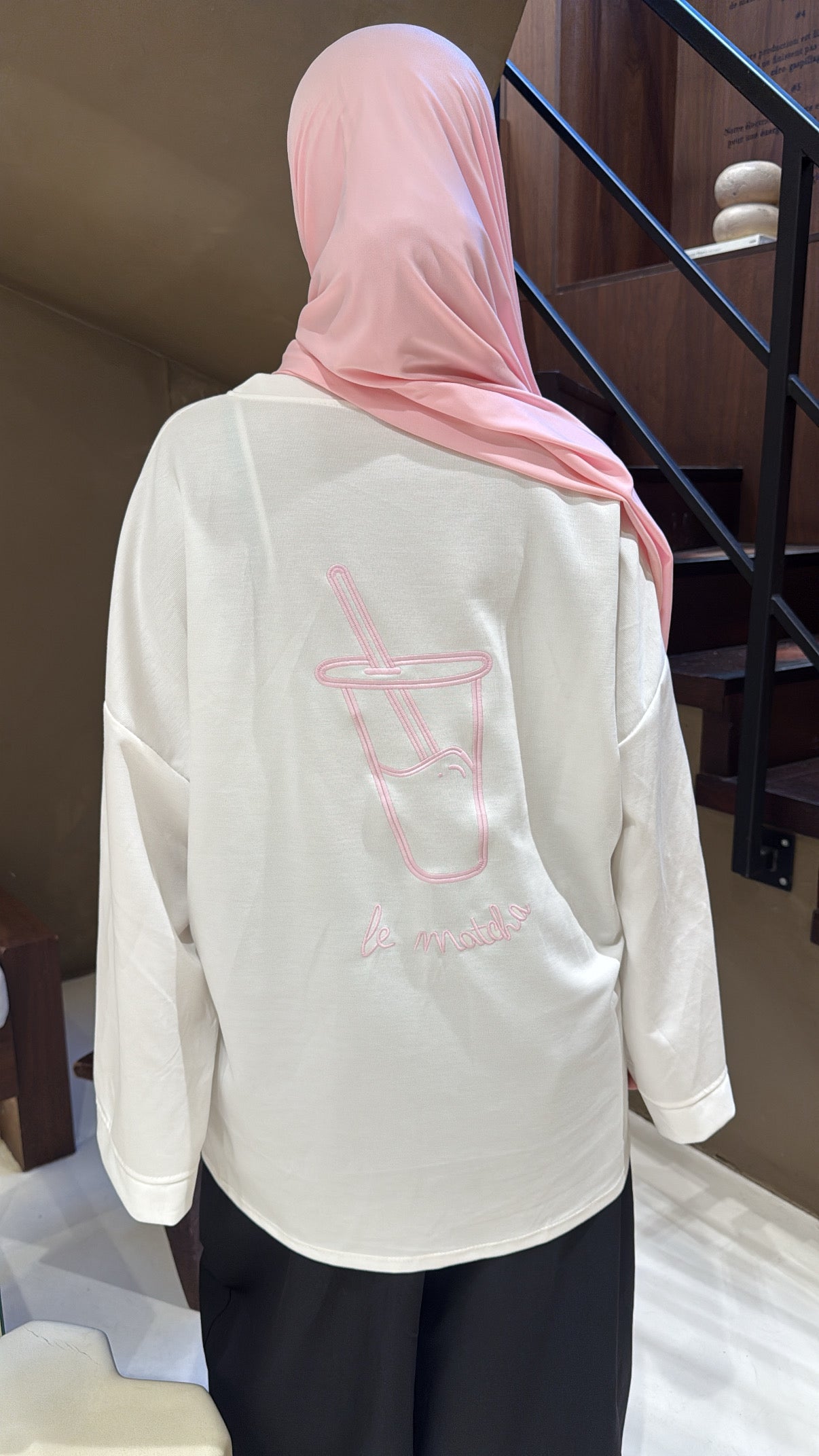 Tee shirt matcha blanc