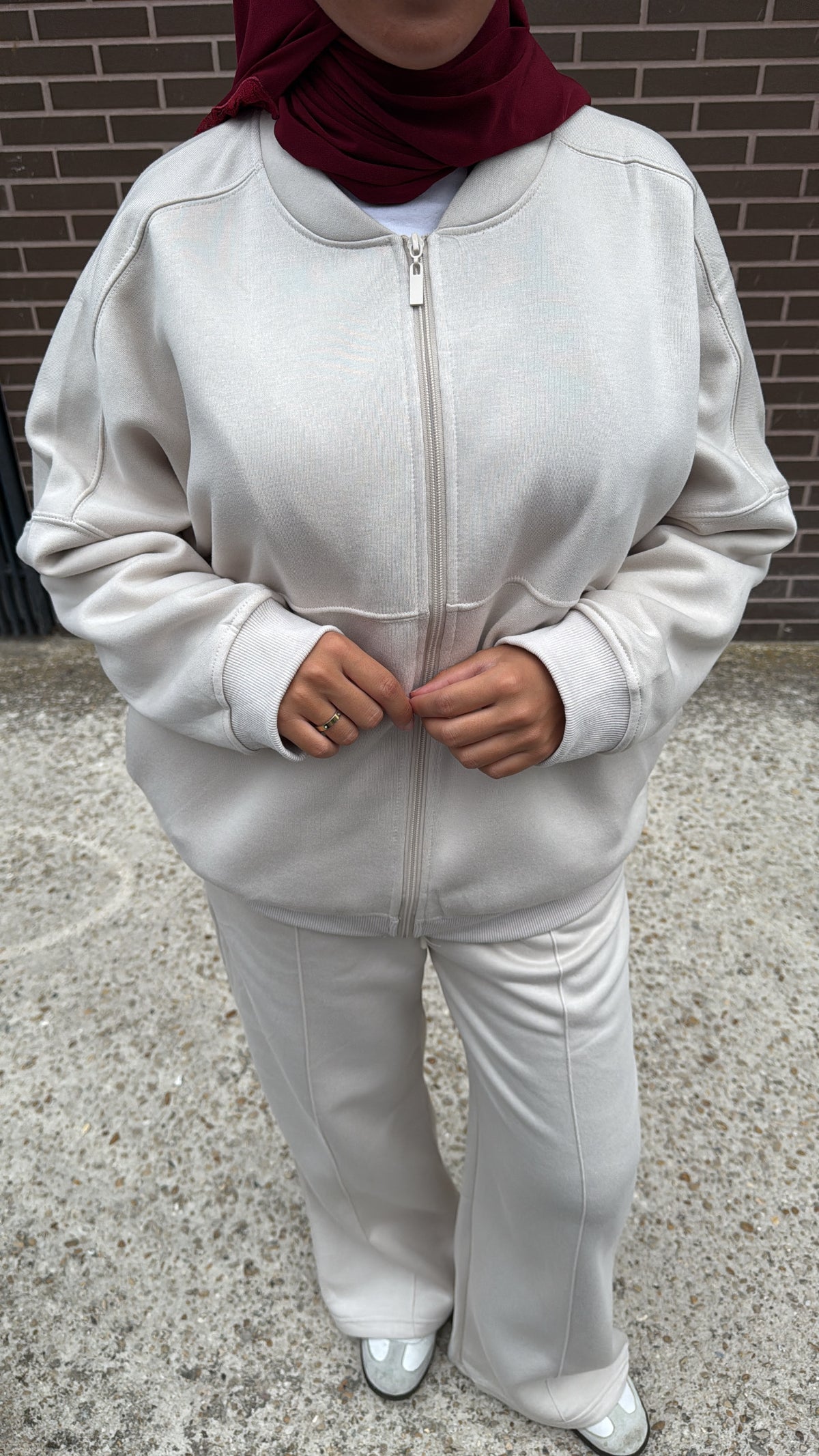 Ensemble crème molletonné