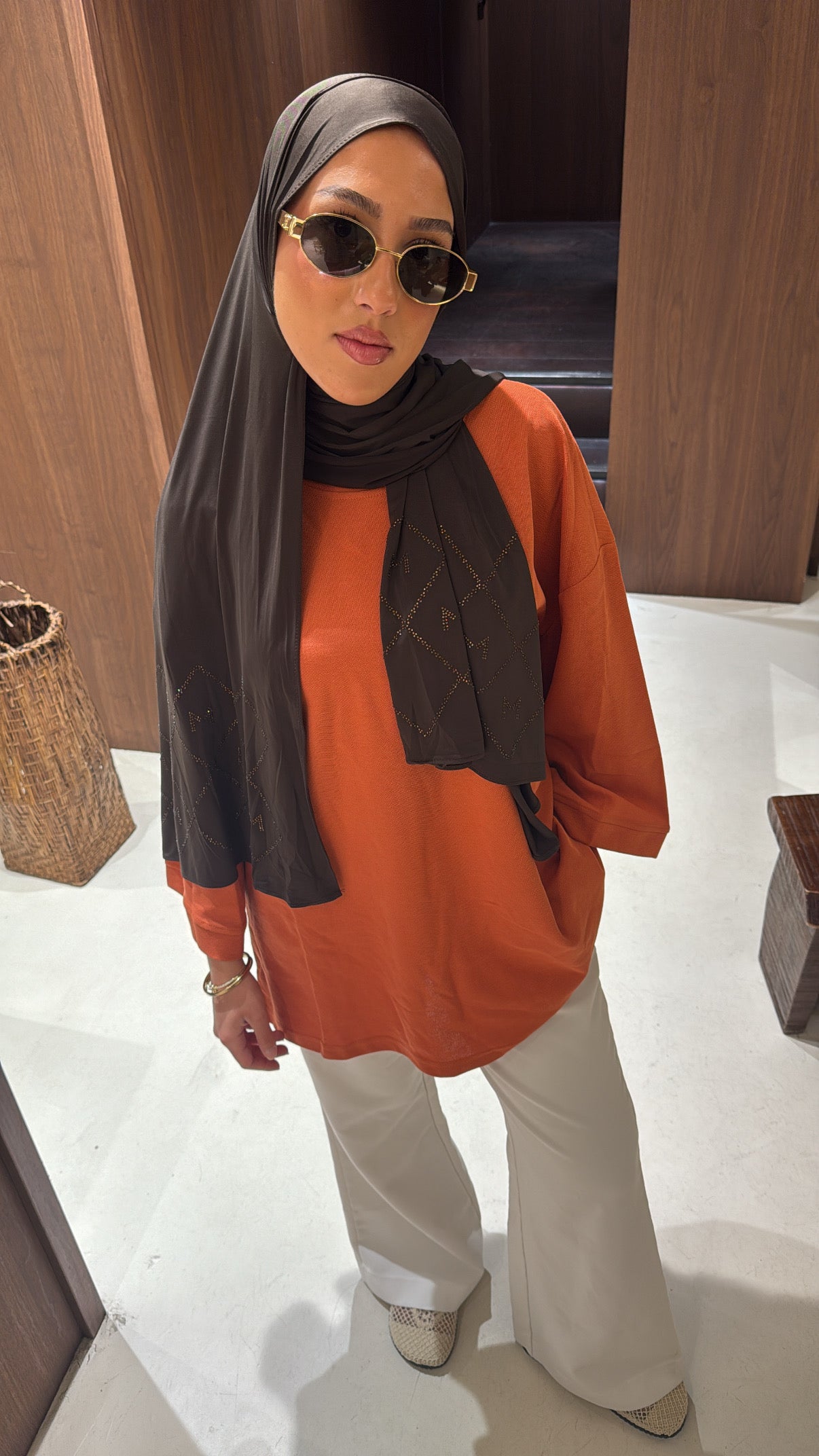 Tee shirt terracotta oversize