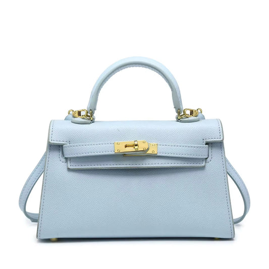 Sac SELMA bleu ciel doré