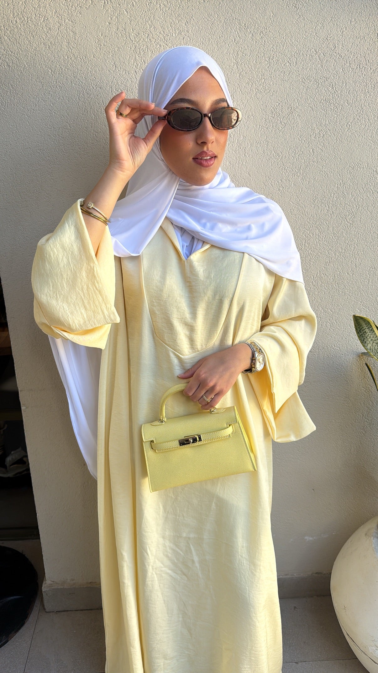 Abaya jaune