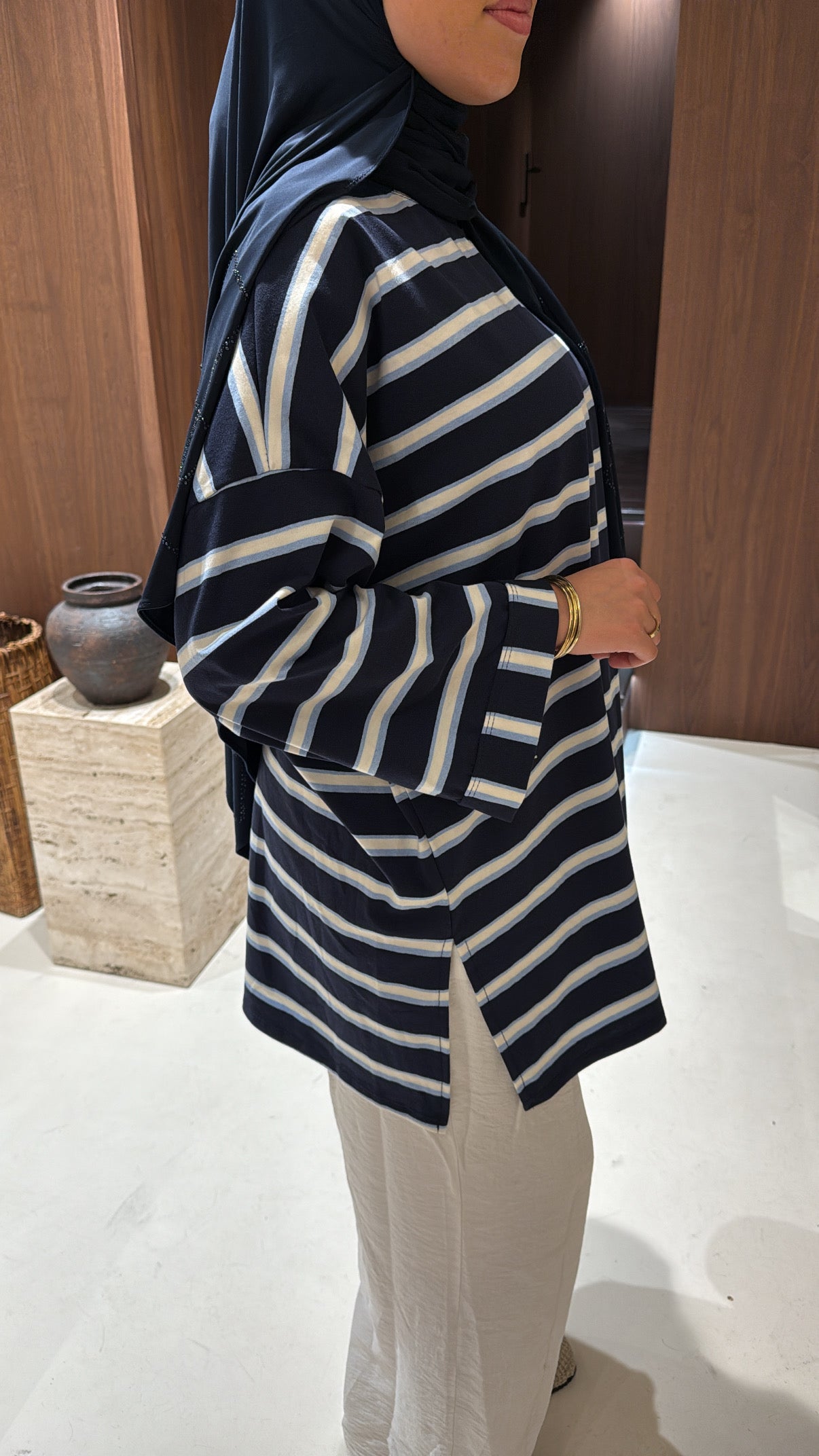 Tee shirt oversize marine