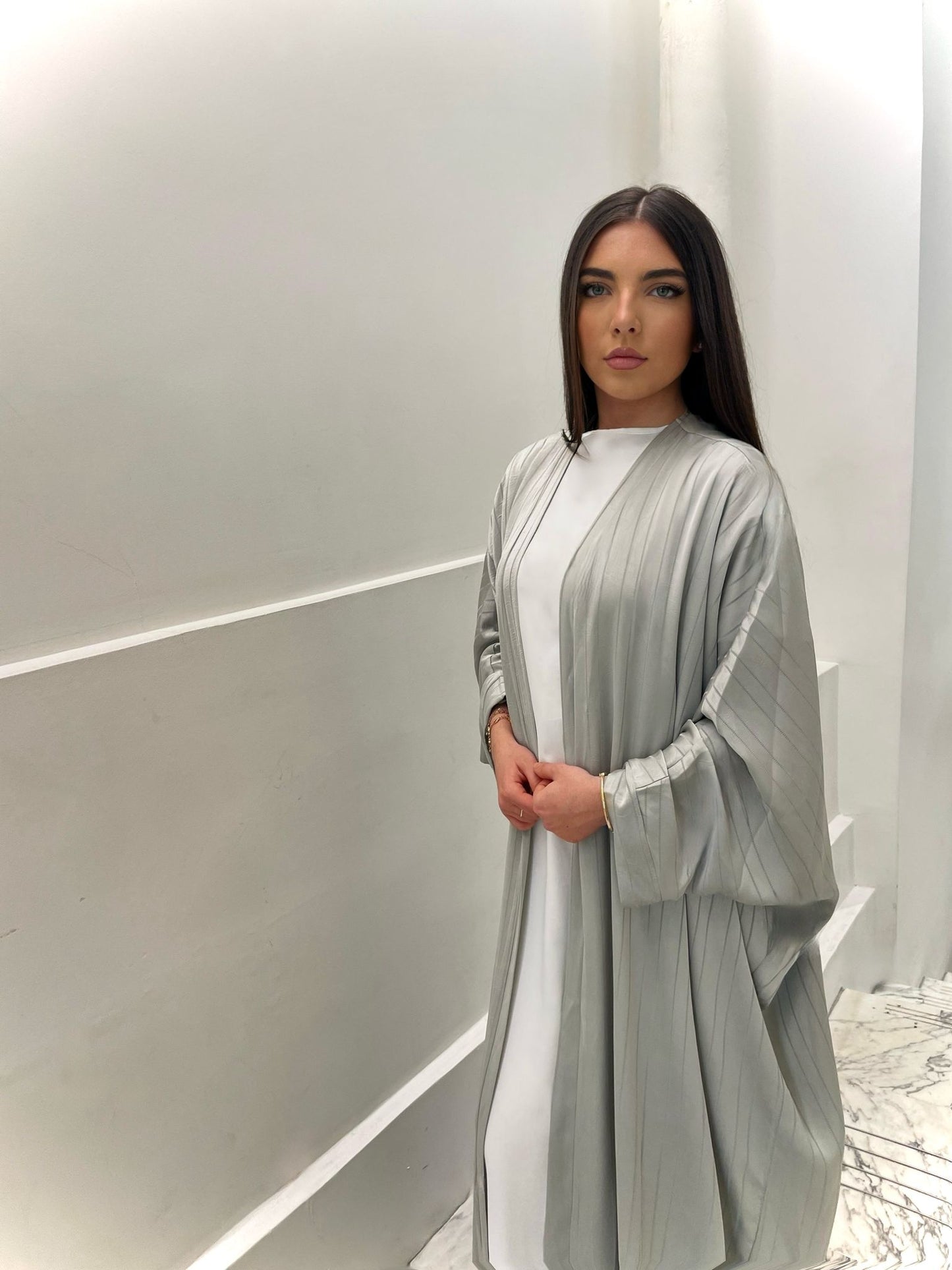 Kimono satinée vert d’eau