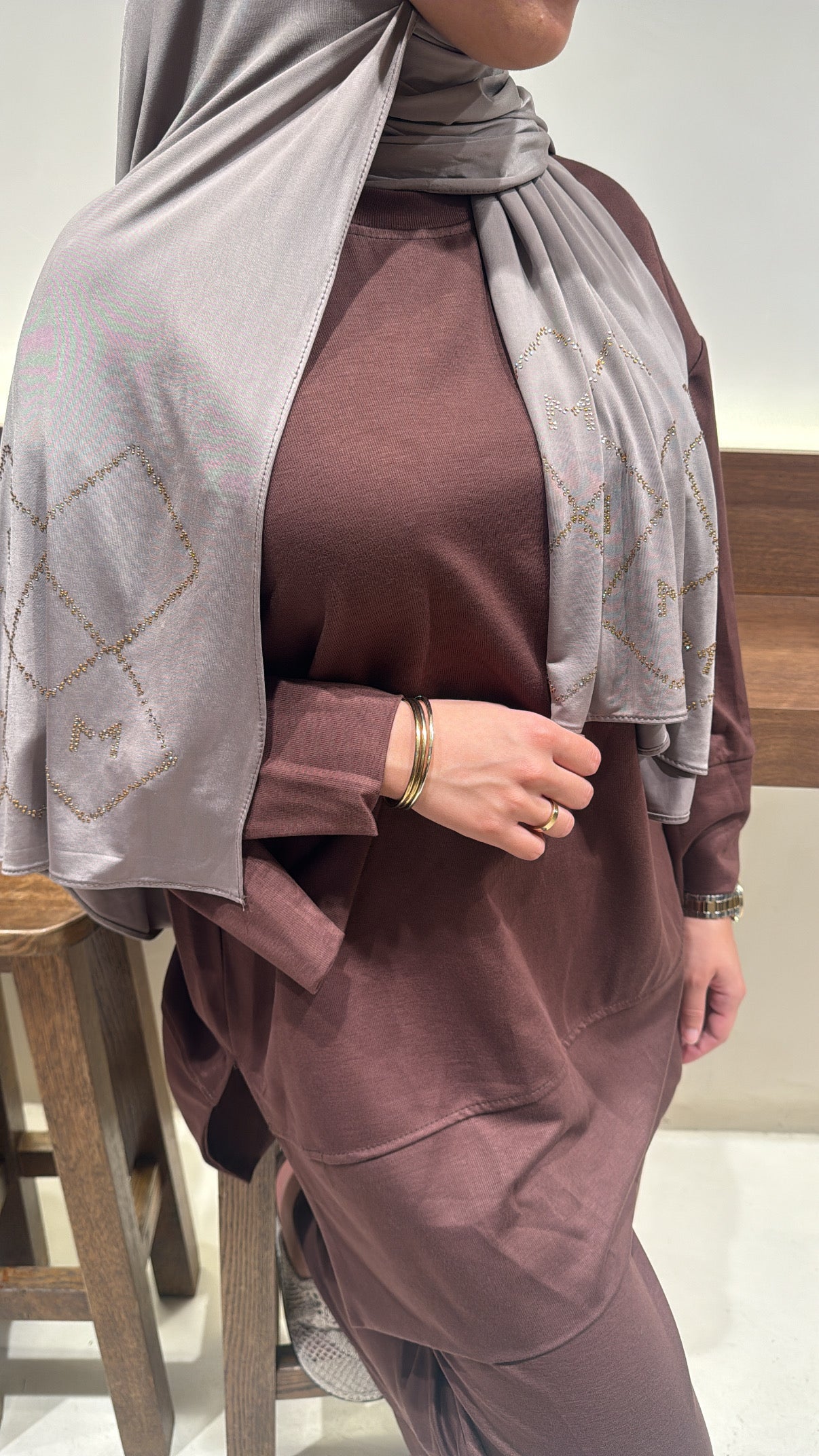 Hijab M taupe
