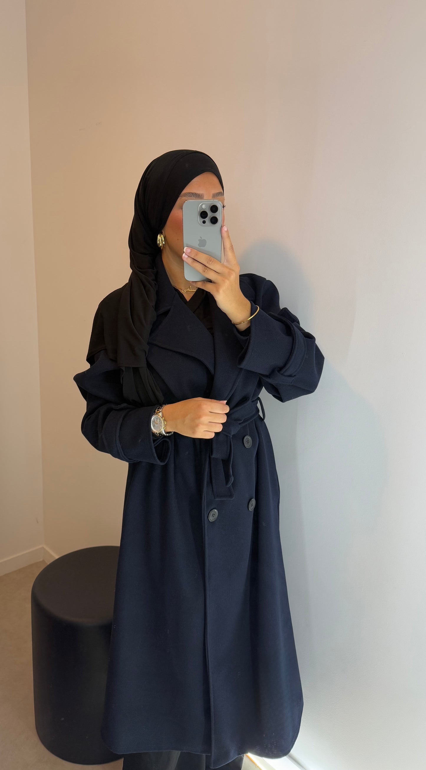 Manteau trench bleu