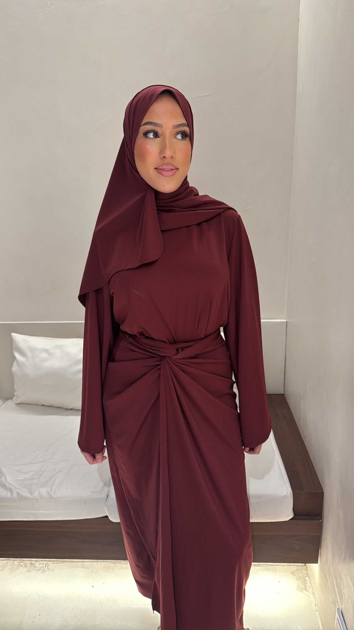 Burkini 4 pièces bordeaux