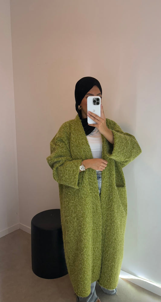 Manteau vert long