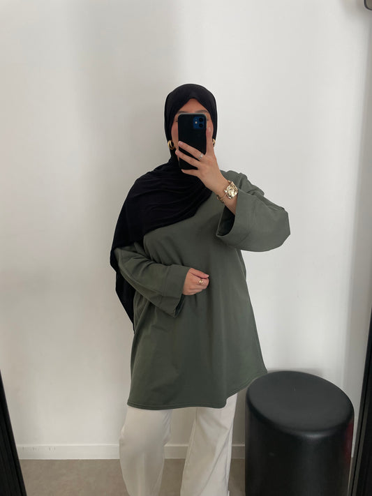Tee shirt oversize vert
