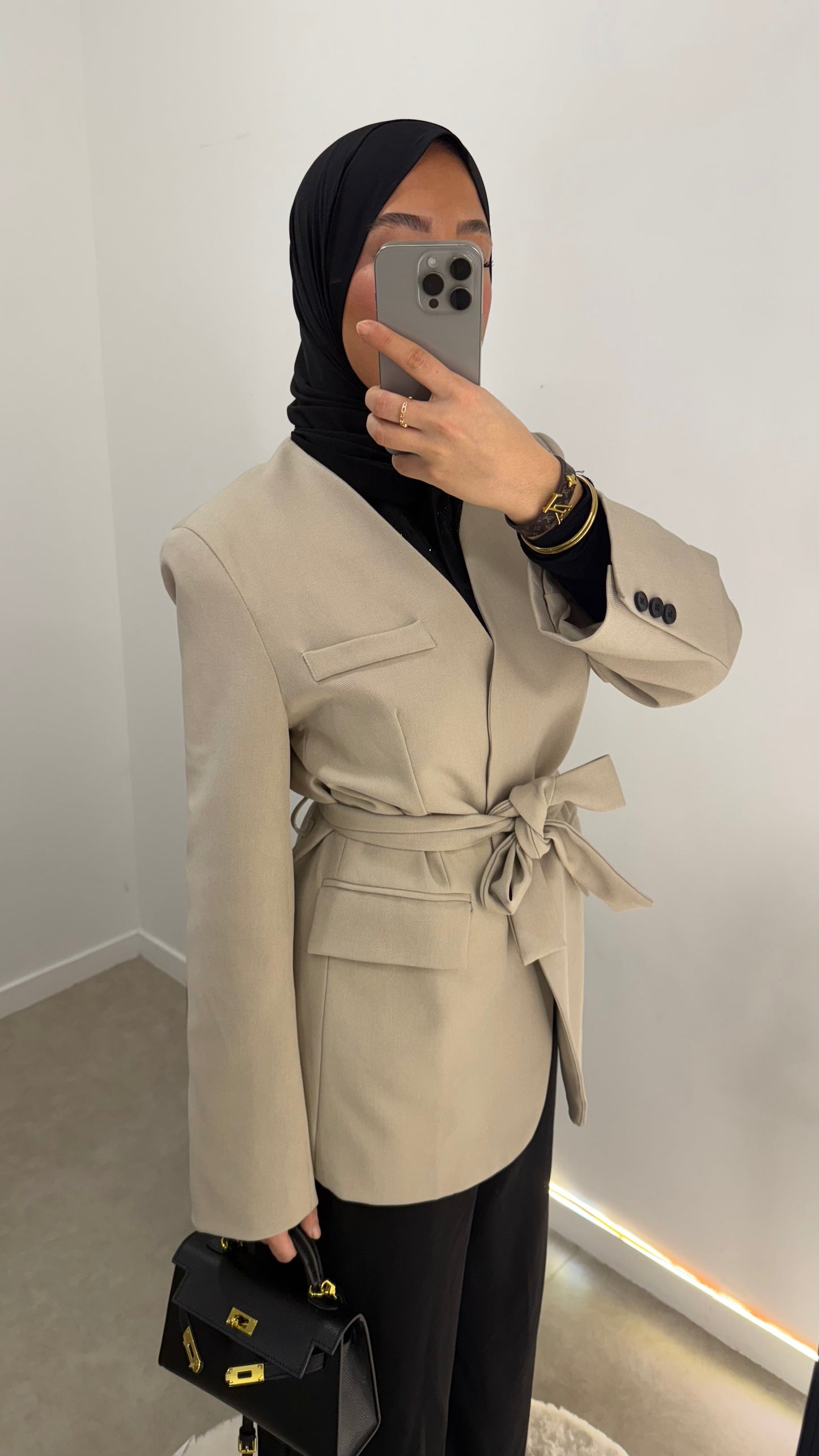 Blazer cintré creme