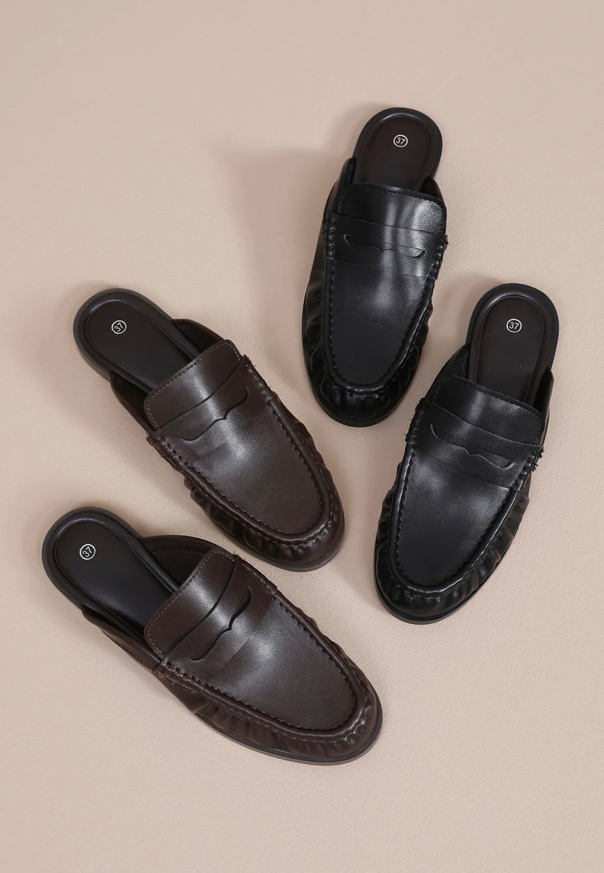 Mocassin ouvert noir