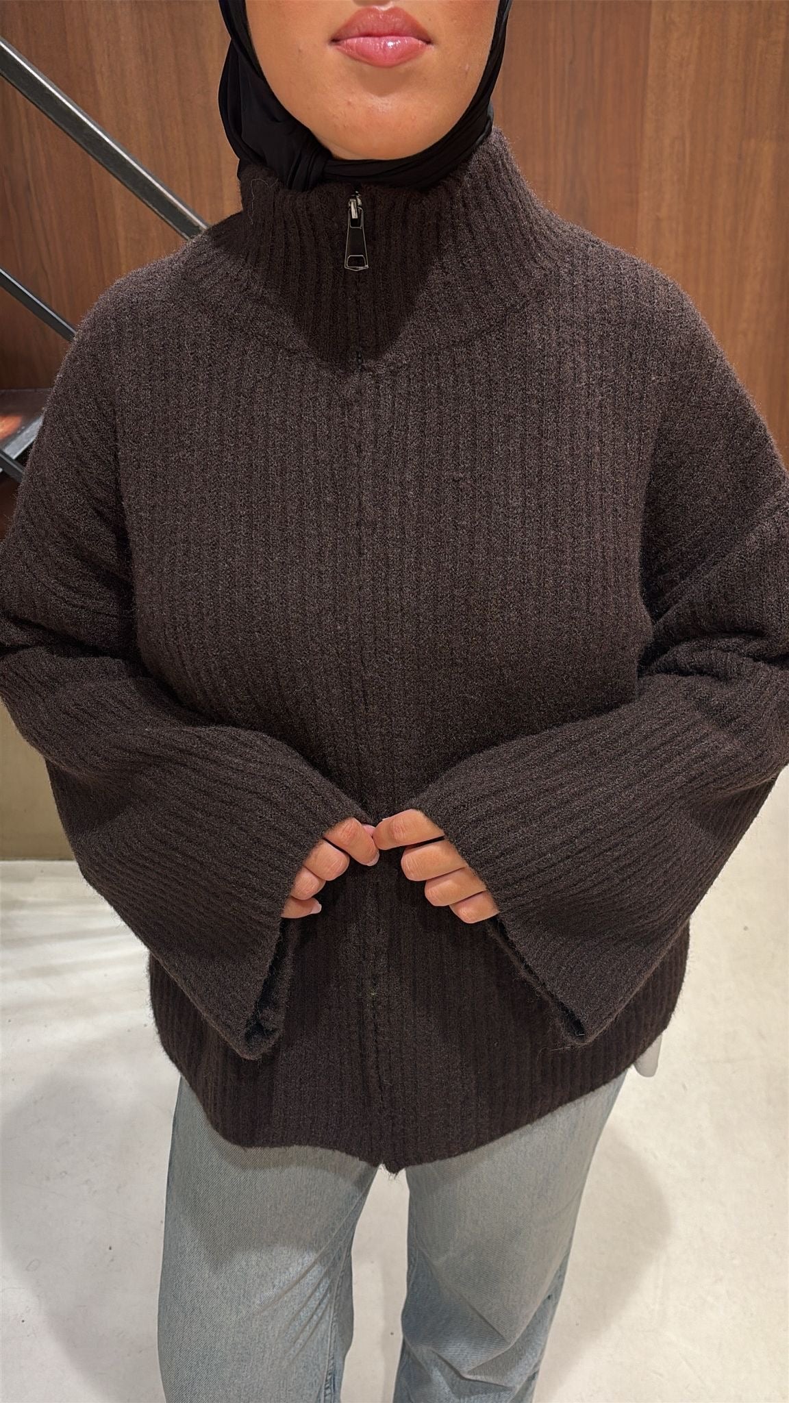 Gilet marron en laine