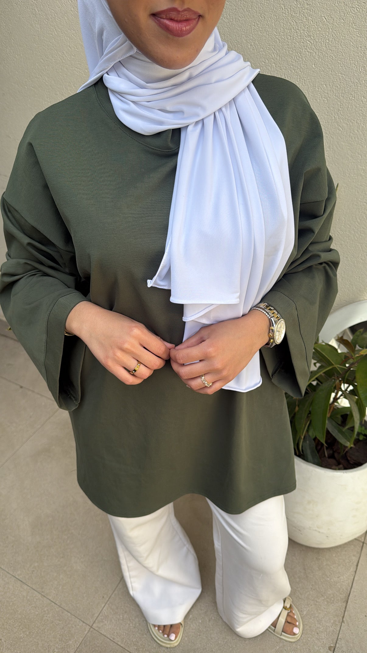 Tee shirt oversize vert