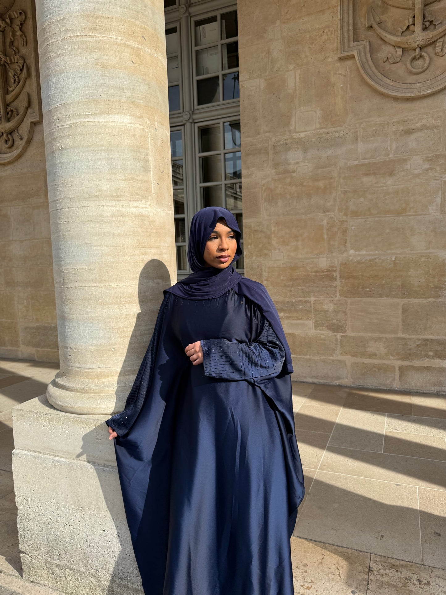 Abaya papillon bleue