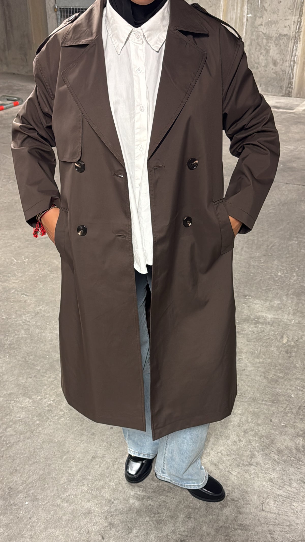 Trench long marron