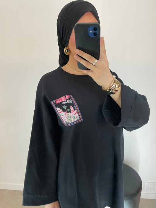 Tee shirt oversize noir ALGÉRIE