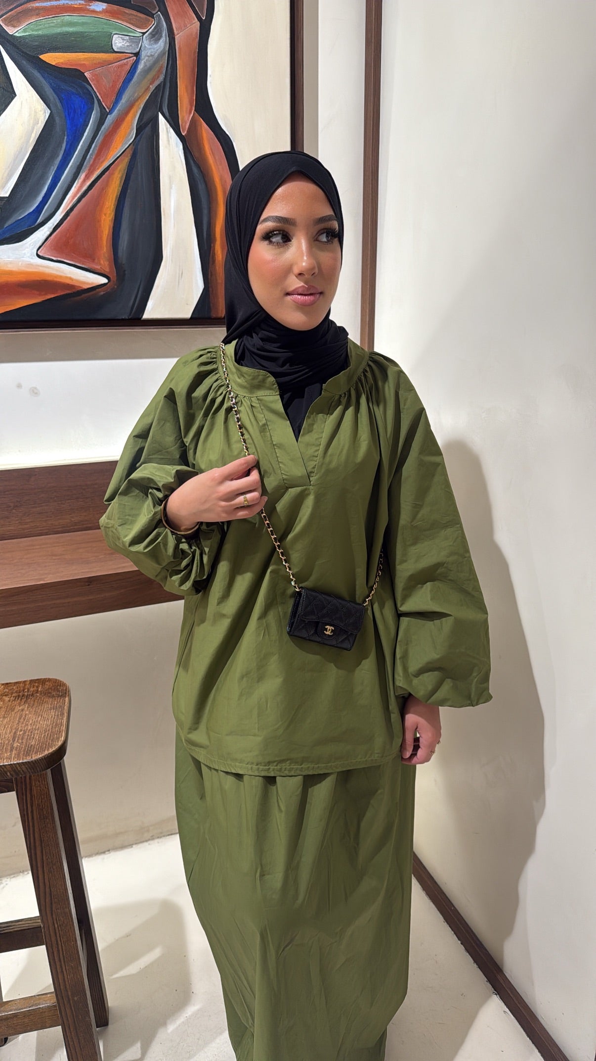 Ensemble jupe vert