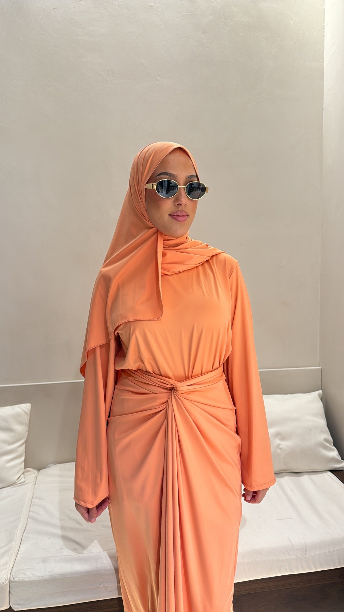 Burkini 4 pièces saumon