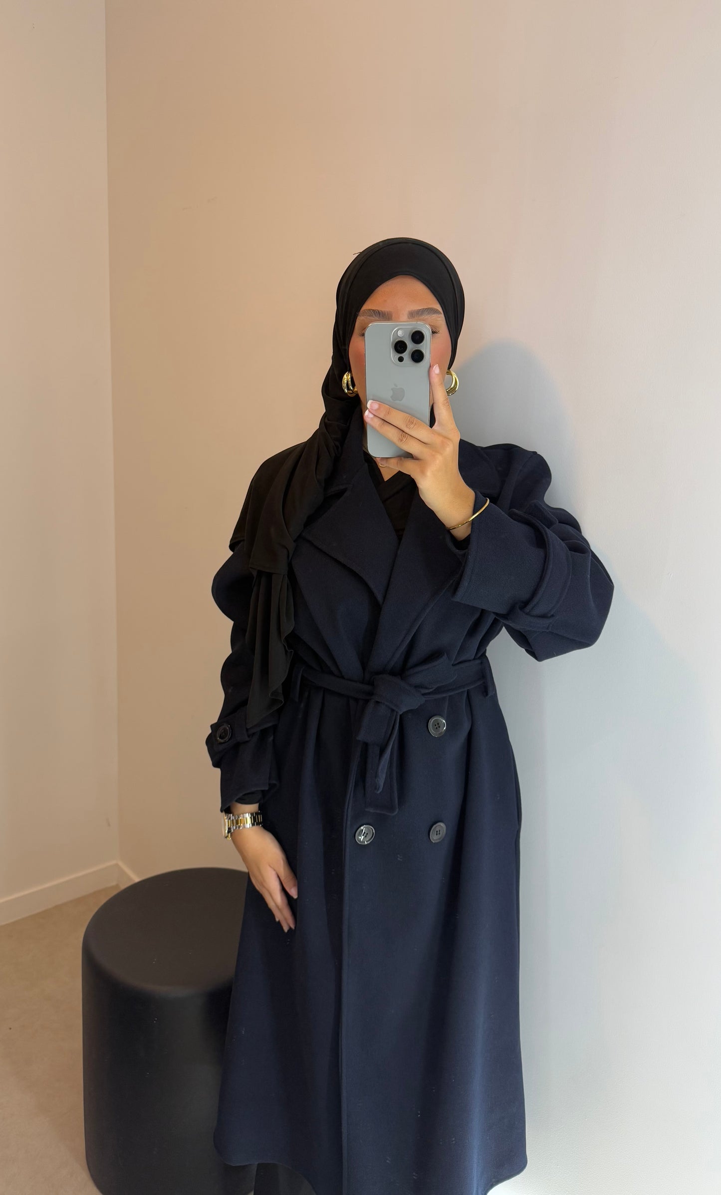 Manteau trench bleu