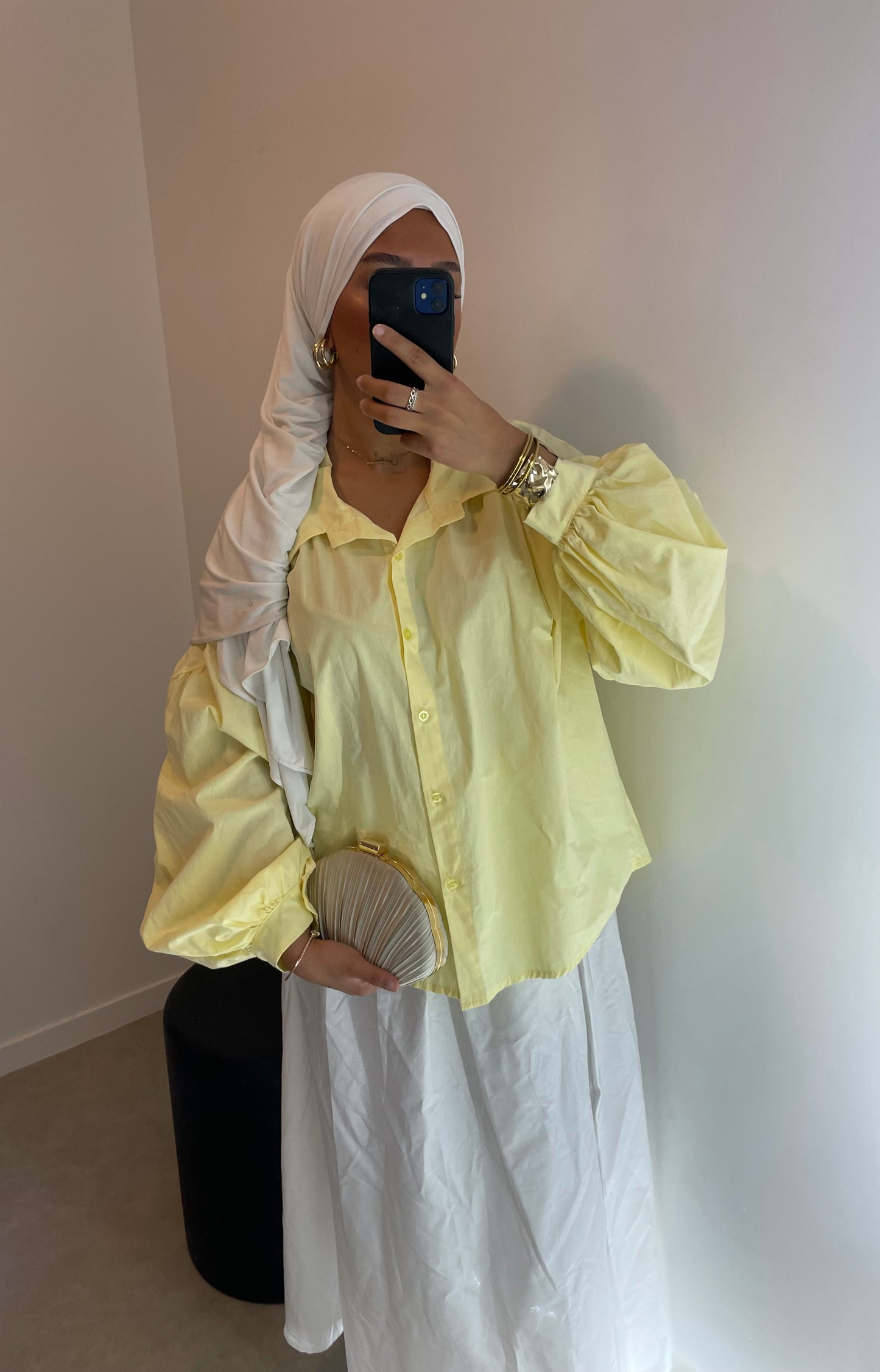 Chemise JAUNE bouffante