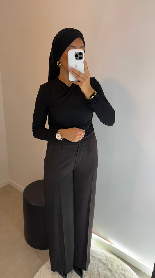 Pantalon fluide chocolat