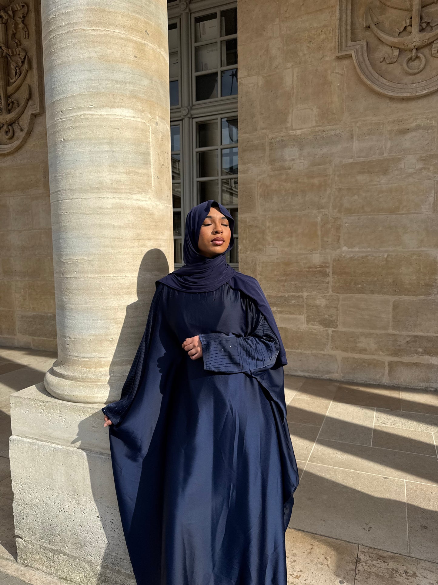 Abaya papillon bleue