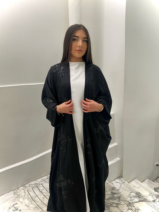 Kimono strass noir
