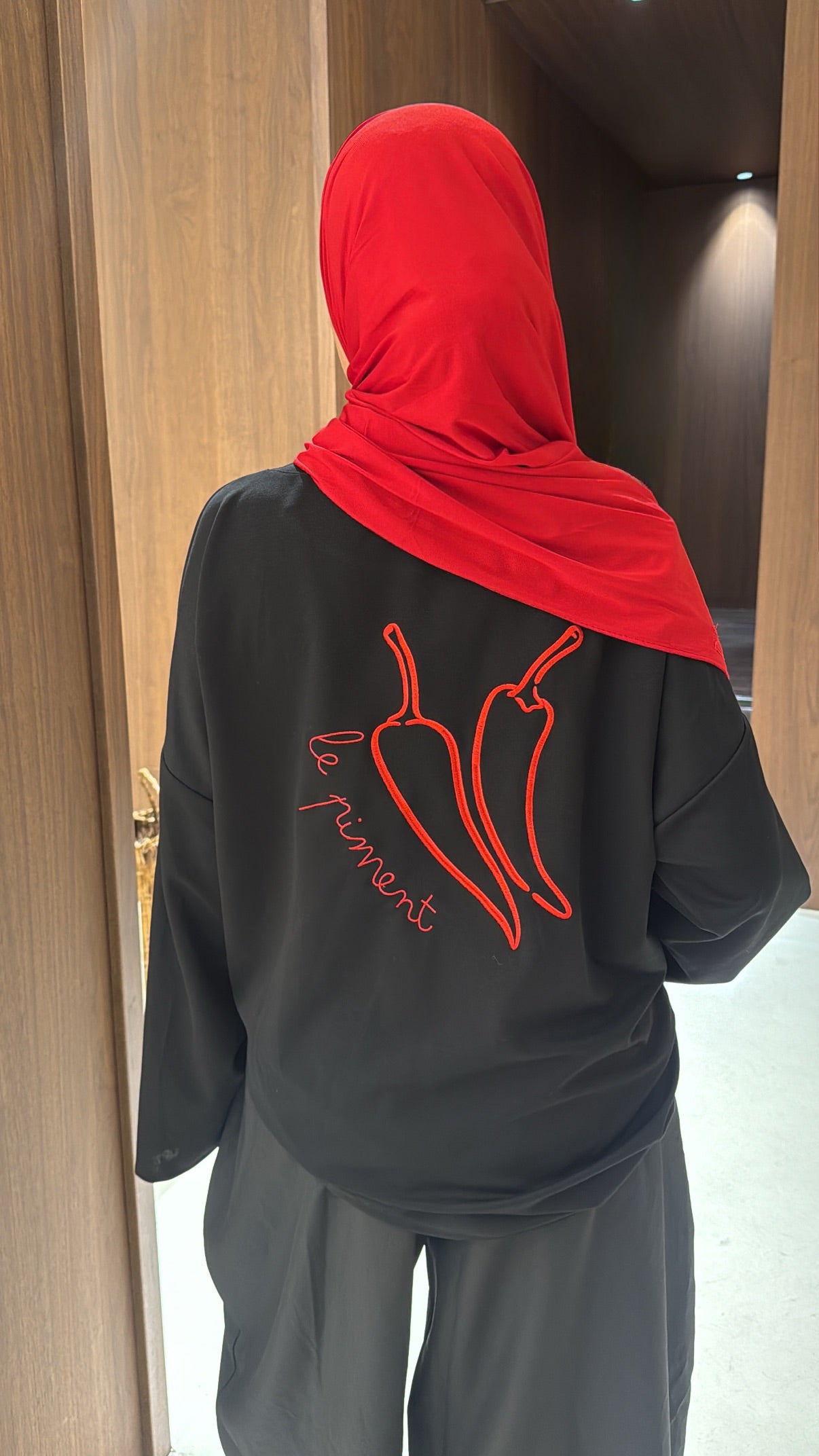 Tee shirt oversize piment