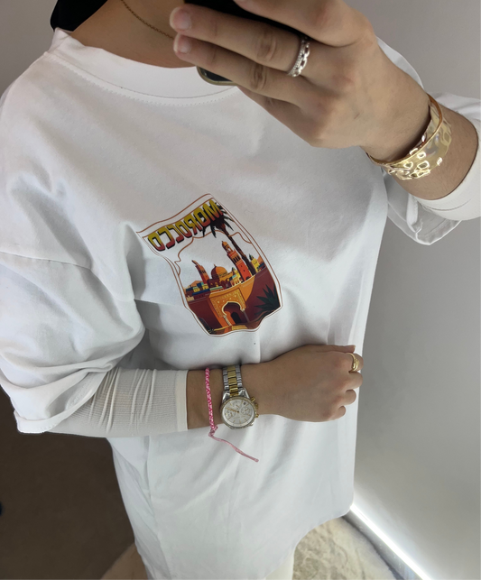 Tee shirt oversize blanc MAROC