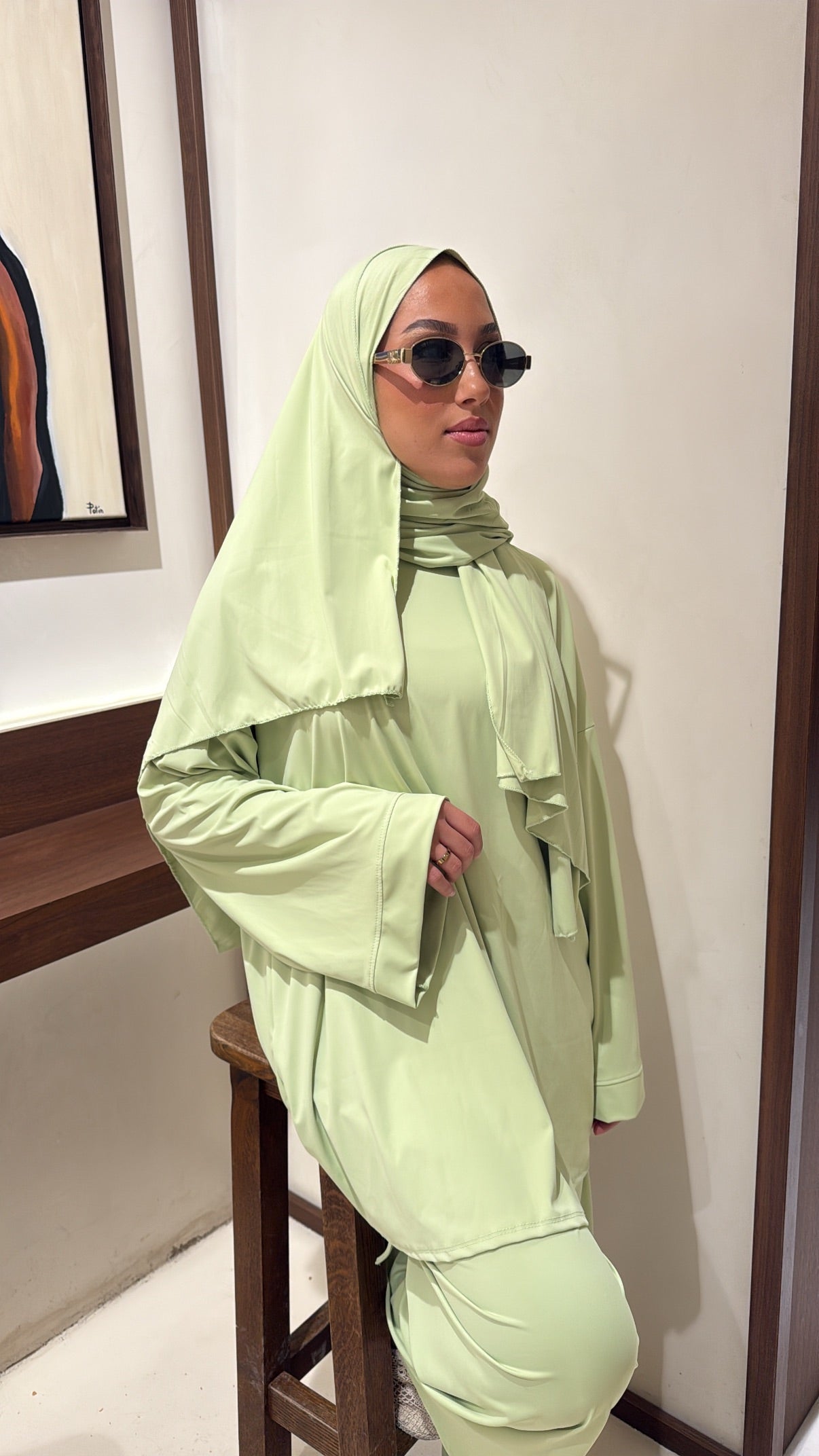 Burkini 3 pièce vert pastel