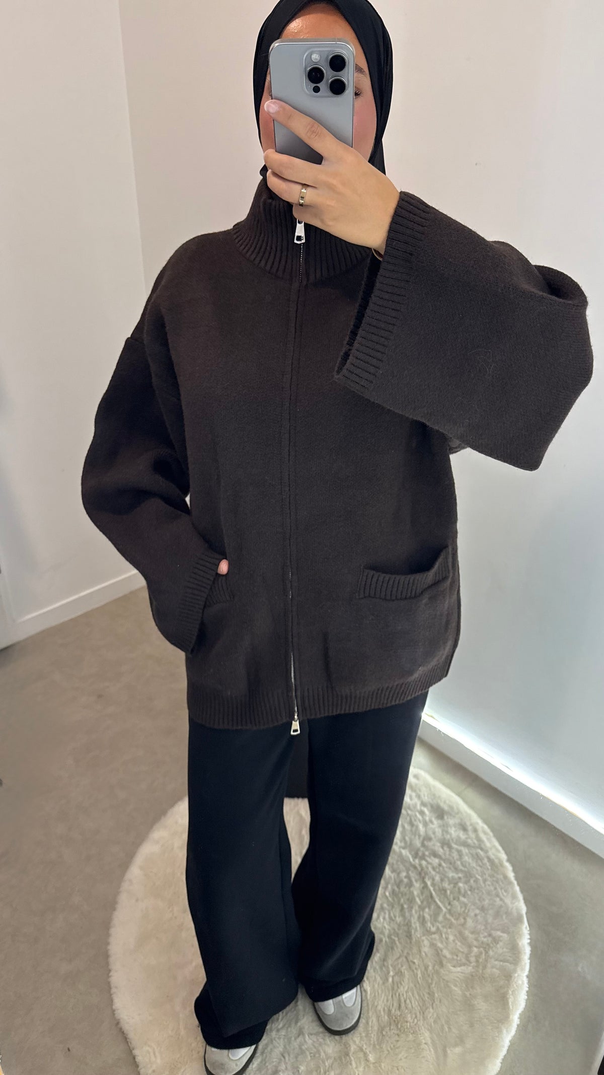 Gilet marron en laine