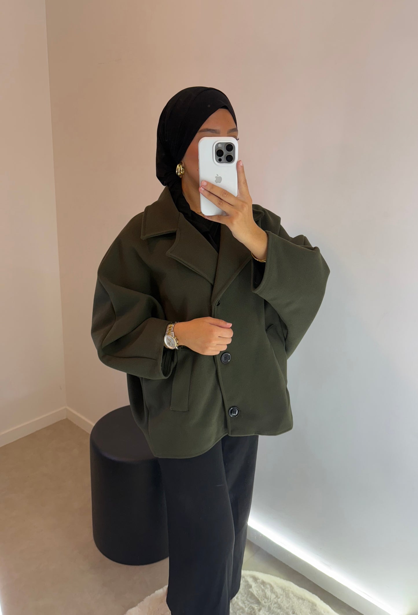 Manteau court vert