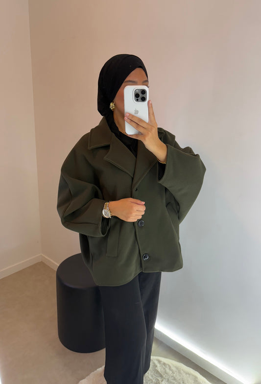 Manteau court vert