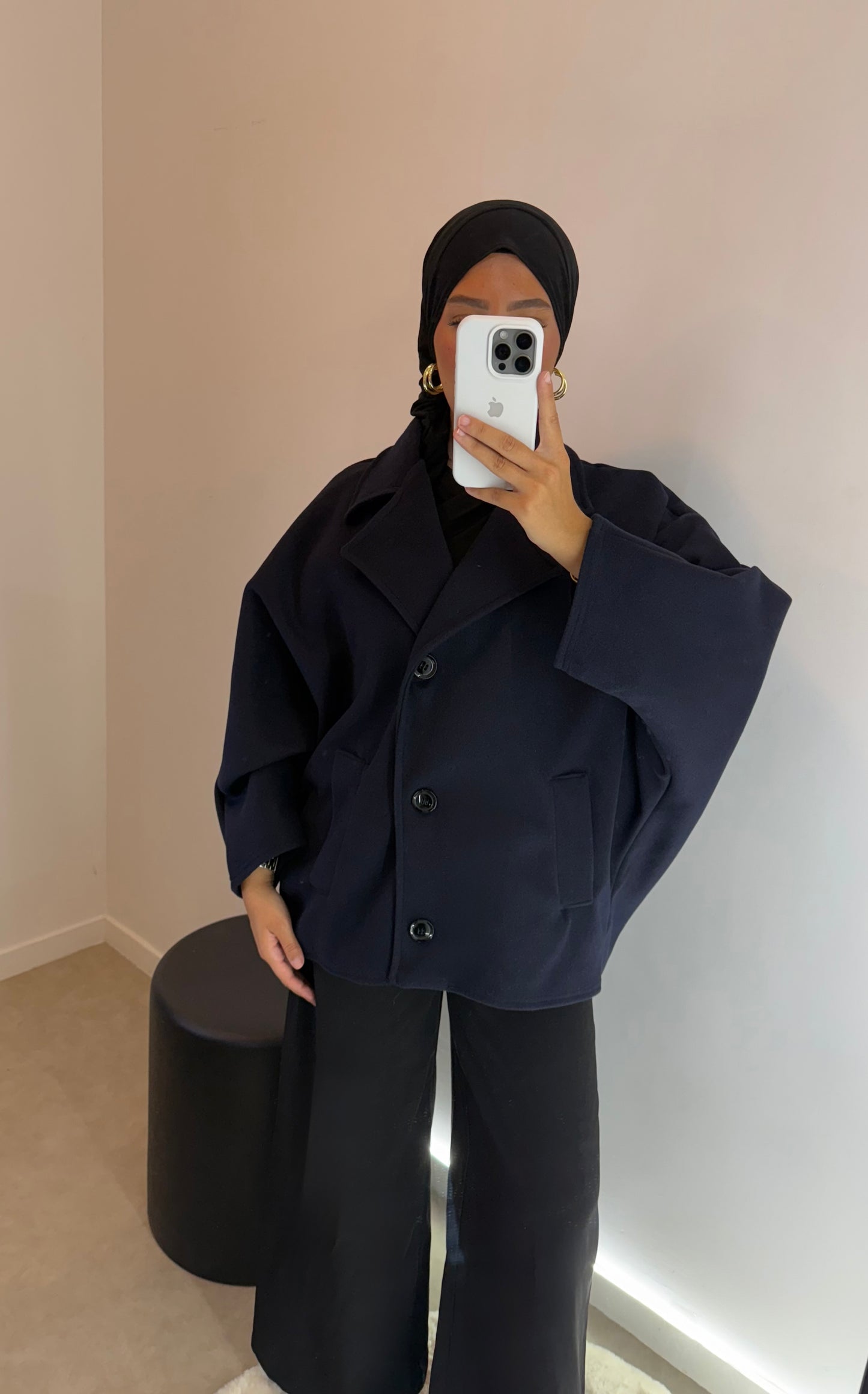 Manteau court bleu