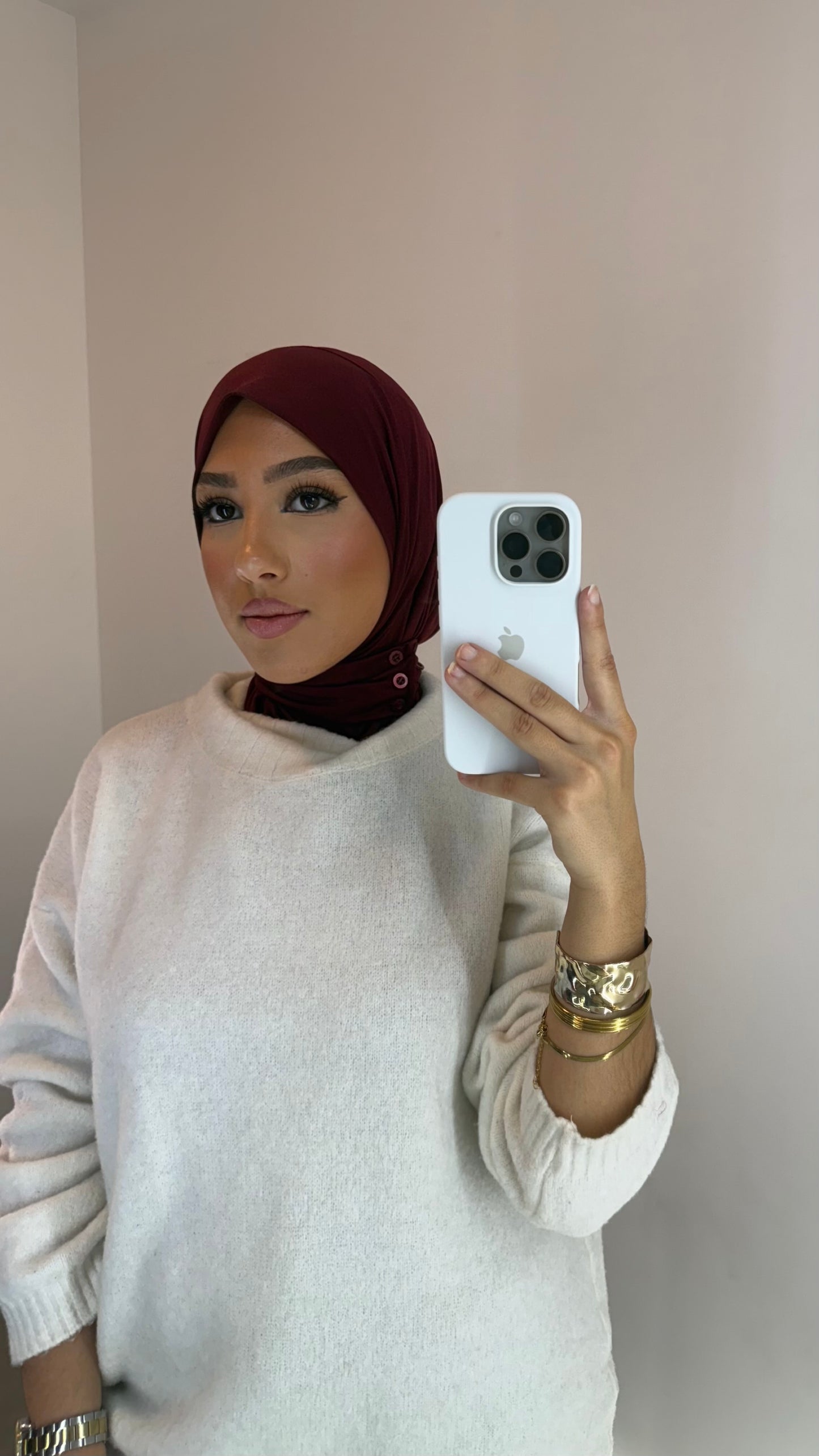 Hijab cagoule bordeaux