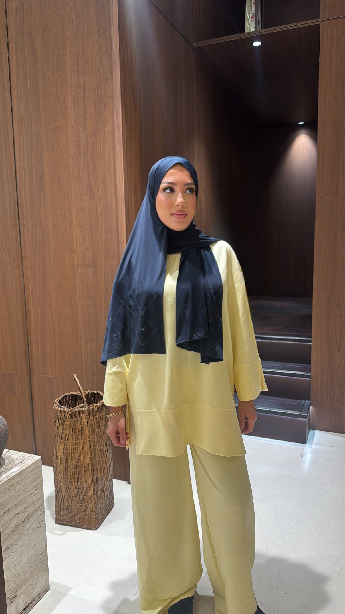 Ensemble jaune pastel