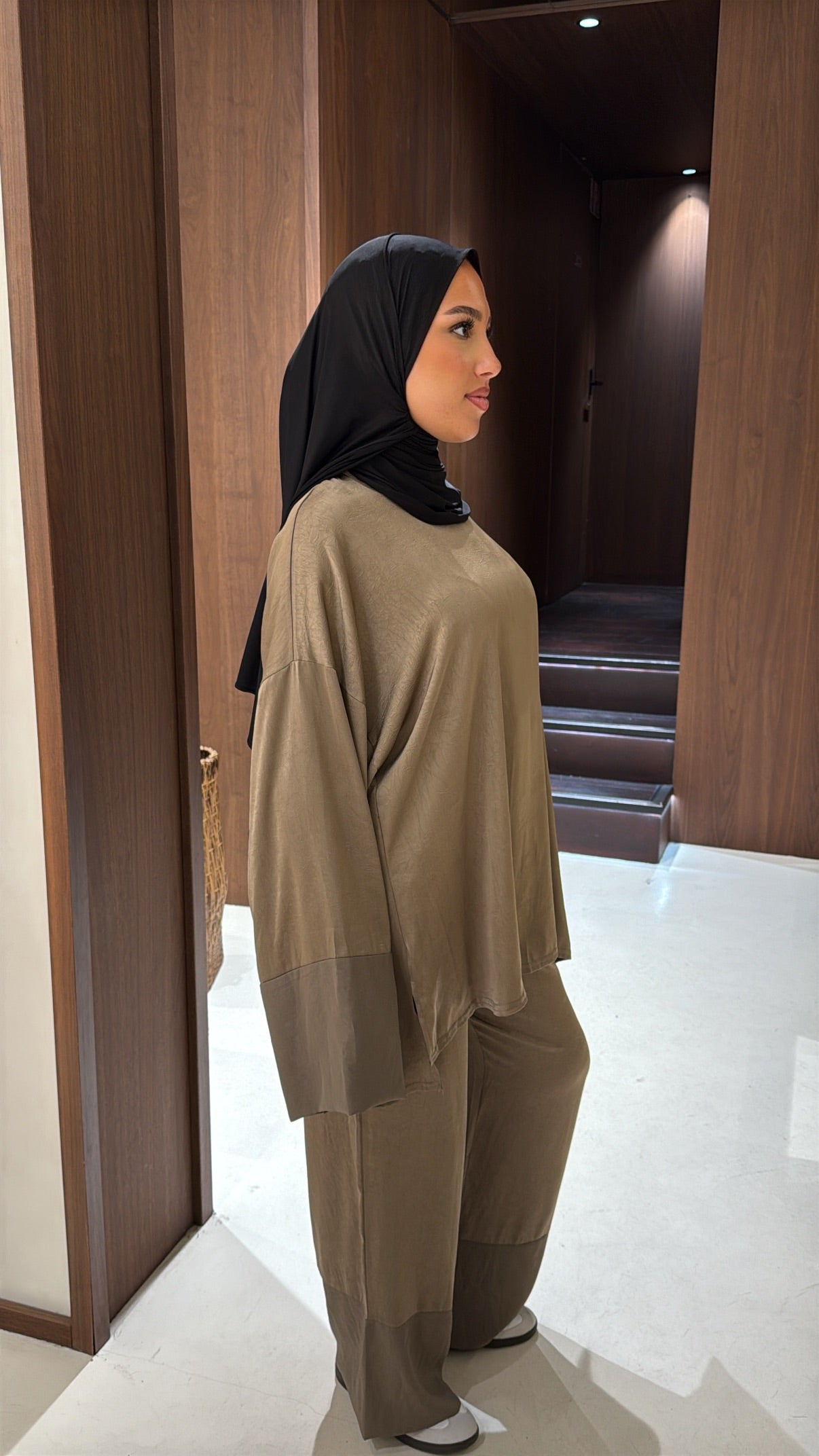 Ensemble satinée taupe