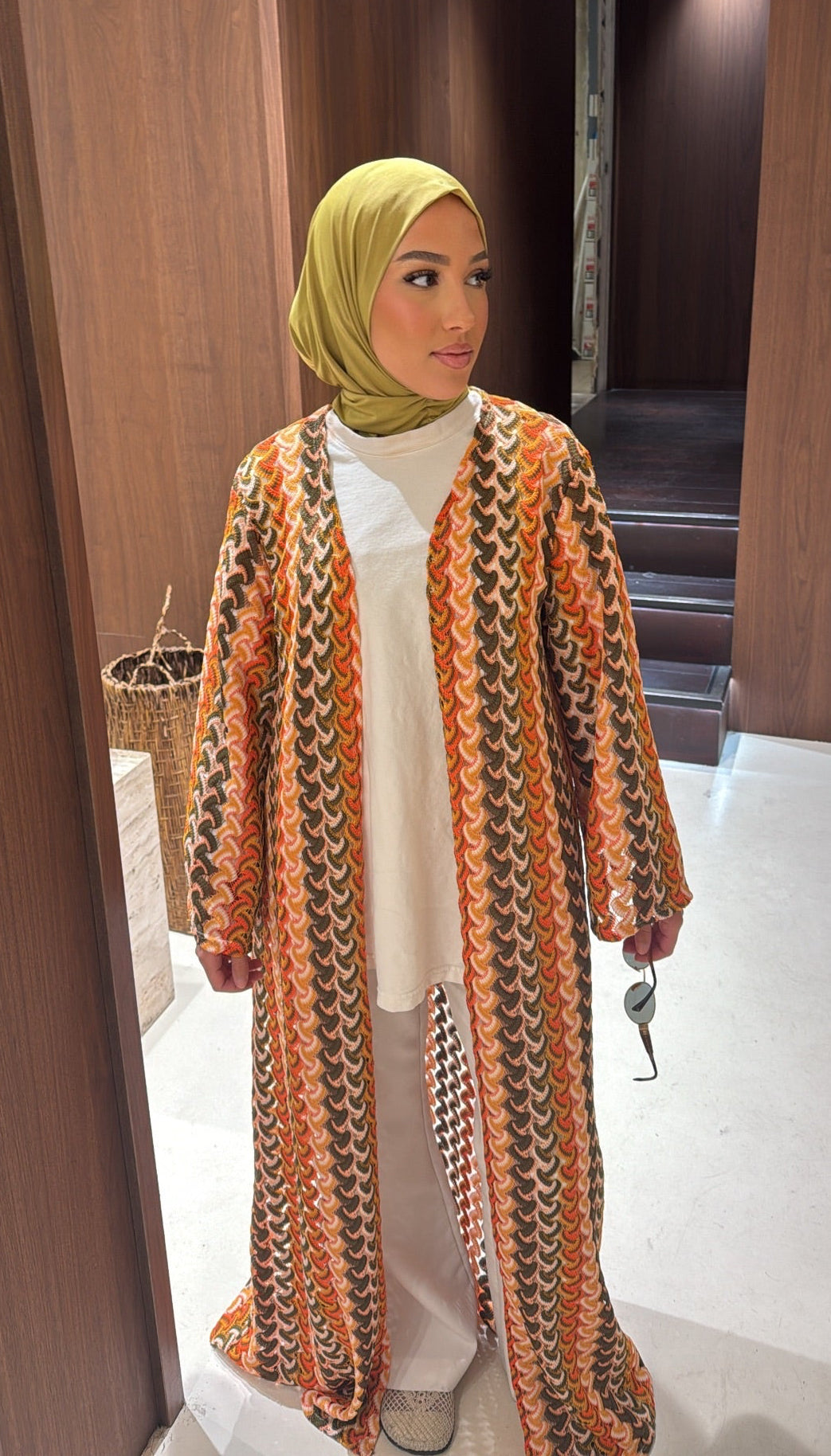 Kimono tricot tricolore
