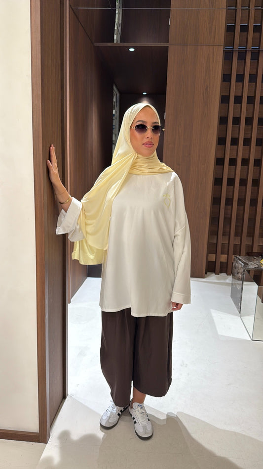 Tee shirt citron blanc