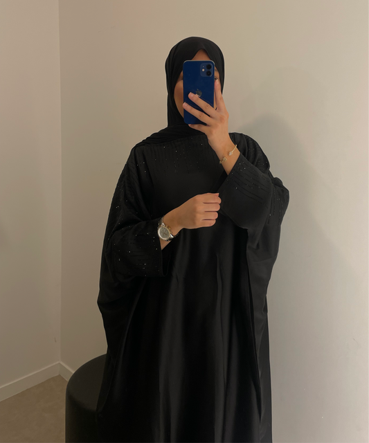 Abaya papillon noire