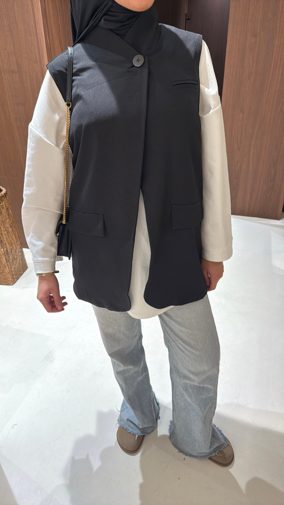 Blazer sans manche noir