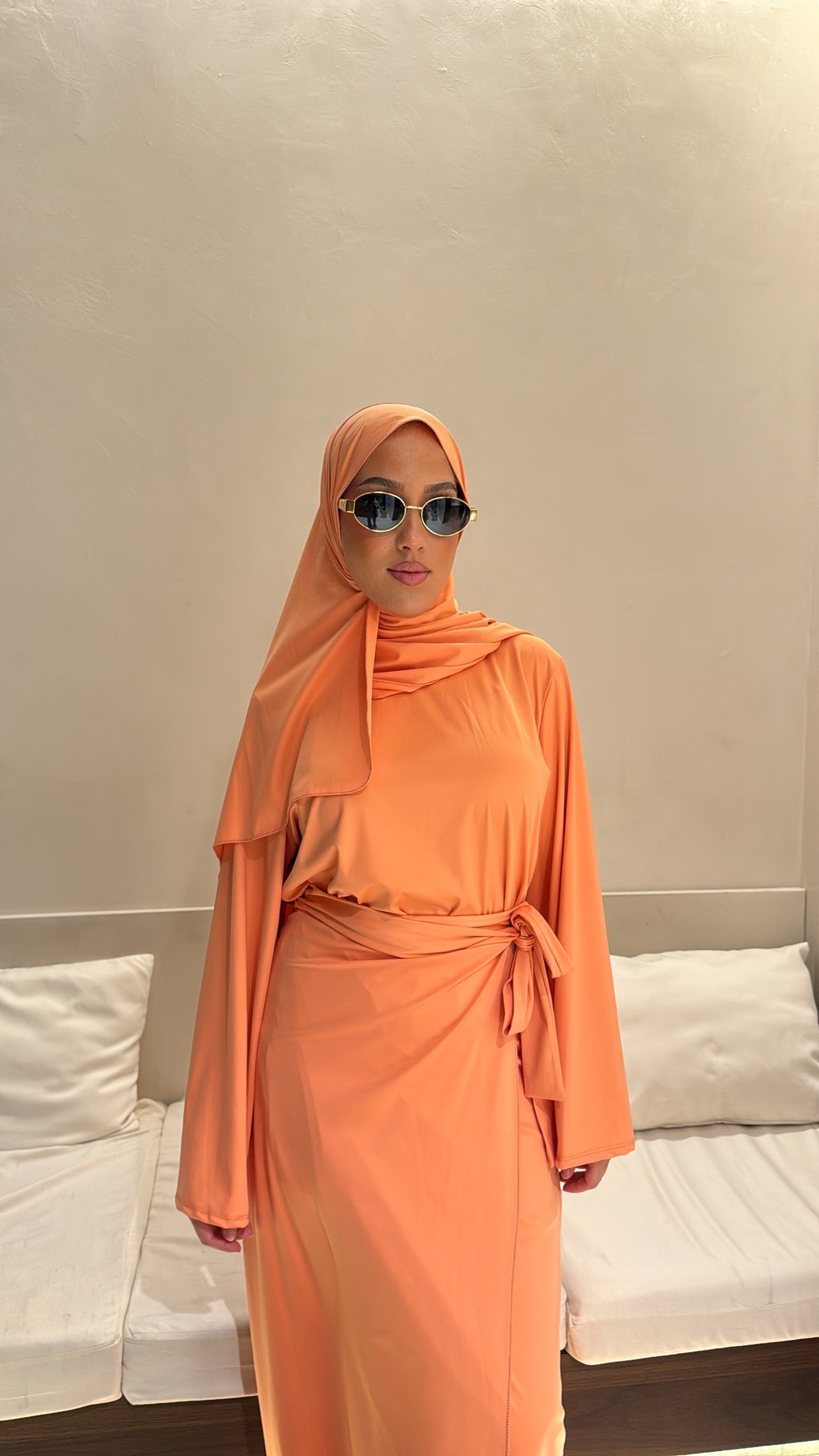 Burkini 4 pièces saumon