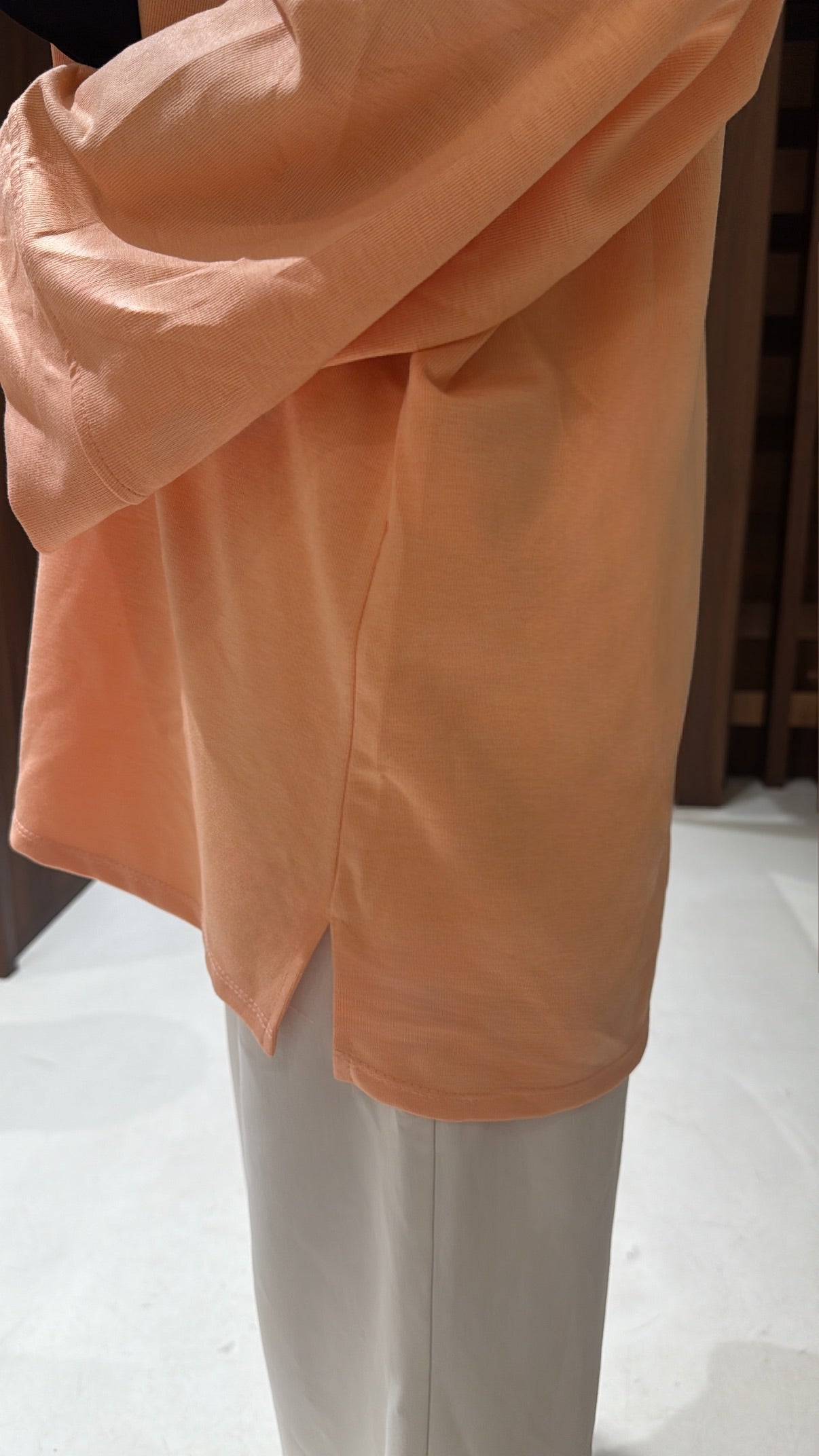 Tee shirt oversize saumon