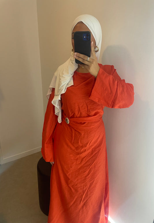 Robe orange lin