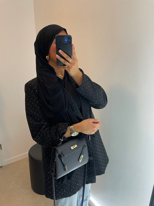 Blazer strass noir