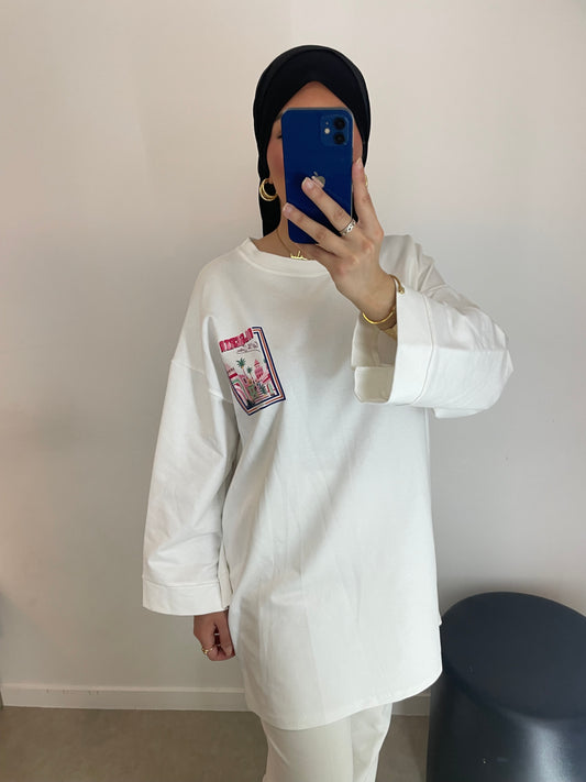 Tee shirt oversize blanc ALGÉRIE