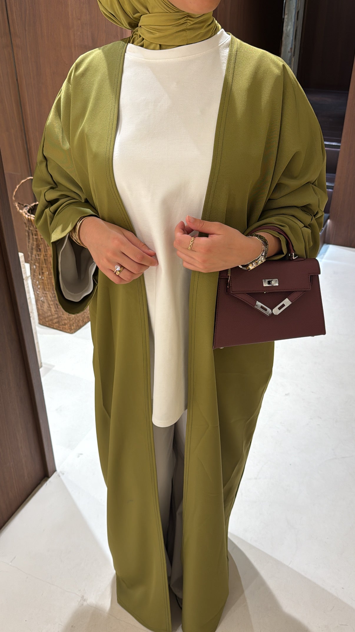Kimono vert olive